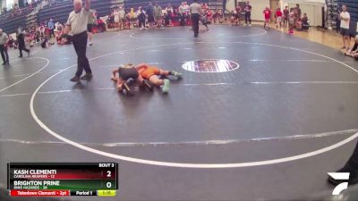 80 lbs Round 1 (6 Team) - Brighton Prine, Ohio Hazards vs Kash Clementi, Carolina Reapers