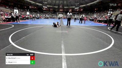 83 lbs 3rd Place - Emersyn Burkhart, Coweta Tiger Wrestling vs Libby Ryan, Broken Arrow Wrestling Club