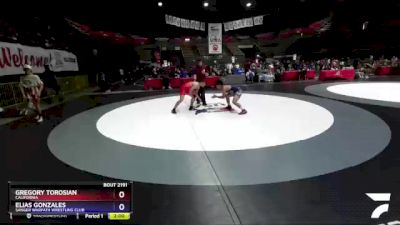 136 lbs Cons. Semi - Gregory Torosian, California vs Elias Gonzales, Sanger Warpath Wrestling Club