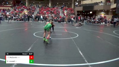 70 lbs Champ. Round 2 - Tyson McComb, Derby Wrestling Club vs Calvin Loveall, Team Central