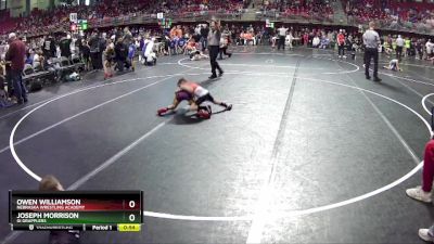 50 lbs Champ. Round 1 - Joseph Morrison, GI Grapplers vs Owen Williamson, Nebraska Wrestling Academy