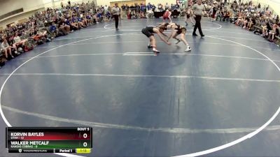 85 lbs Round 2 (6 Team) - Korvin Bayles, Utah vs Walker Metcalf, Kansas Cobras