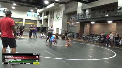 100 lbs Round 5 (6 Team) - Francesca Yurs, Illinois vs Ali Seidl, Braided Brutes Wrestling