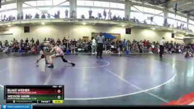 97 lbs Champ. Round 2 - Wesson Hahn, Northwood Wrestling Club vs Blake Weimer, Noblesville Wrestling Club