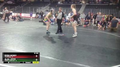 W 138 lbs Round 2 (4 Team) - Ryen Hickey, Colorado vs Bliss Joyce, North Carolina