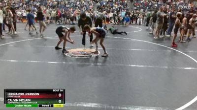 85 lbs Cons. Semi - Calvin McLain, Summerville Takedown Club vs Leonardo Johnson, Legacy Elite