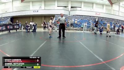 87 lbs Quarterfinal - Wyatt Carnrite, All-Phase Wrestling Club vs Gabriel Nettleton, Arlington Wrestling Club