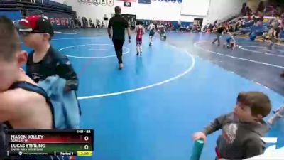 83 lbs Round 1 - Mason Jolley, Douglas WC vs Lucas Stirling, Camel Kids Wrestling