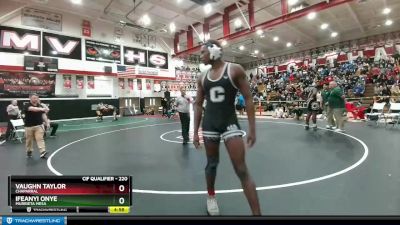 220 lbs Cons. Semi - Ifeanyi Onye, Murrieta Mesa vs Vaughn Taylor, Chaparral