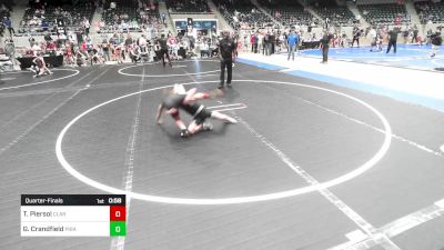 83 lbs Quarterfinal - Tucker Piersol, Claremore Wrestling Club vs Garrett Crandfield, Pirate Wrestling Club