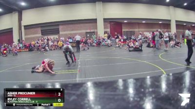 85 lbs Round 1 (4 Team) - Asher Procunier, ARES vs Ryley Correll, Blackman Wrestling Club