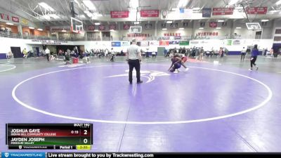 285 lbs Champ. Round 2 - Jayden Joseph, Missouri Valley vs Joshua Gaye, Indian Hill Community College