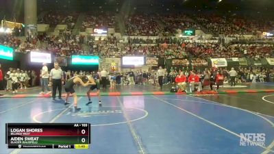 AA - 103 lbs Champ. Round 1 - Aiden Sweat, Glacier (Kalispell) vs Logan Shores, Billings West