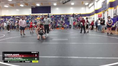 95 lbs Round 3 - Konnor Adams, Team Bear Wrestling Club vs Grayson Stuchell, Northeast Georgia Mat Monstars