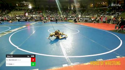 67 lbs Round Of 32 - Eli Sandoval, GOLDRUSH Academy vs Trevor Cole, Eierman Elite