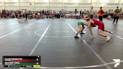 132 lbs Round 4 (8 Team) - Brayden Trigg, Barnesville vs Caleb Pendelton, Lost Boyz