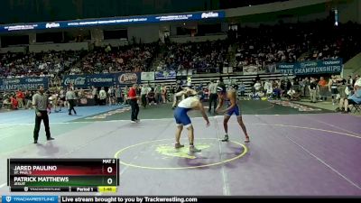 D 1 175 lbs Quarterfinal - Jared Paulino, St. Paul`s vs Patrick Matthews, Jesuit