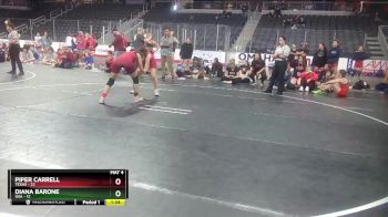 W 117 lbs Round 2 (3 Team) - Piper Carrell, Texas vs Diana Barone, USA