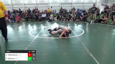 70 lbs Pools - Caleb Tsikerdanos, Olympia National vs Rowan Williams, Backbone Wrestling Club