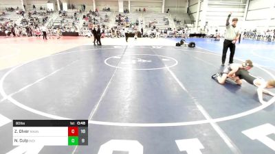 80 lbs Rr Rnd 1 - Zavier Olver, Mat Assassins Red vs Nolan Culp, Indiana Outlaws Red