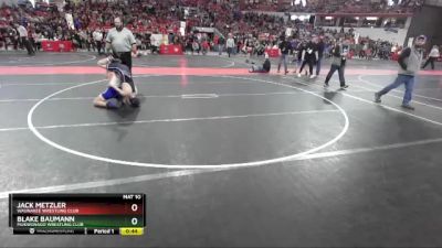 110 lbs Cons. Round 2 - Jack Metzler, Waunakee Wrestling Club vs Blake Baumann, Mukwonago Wrestling Club