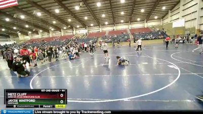 44 lbs Quarterfinal - Metz Cluff, Sons Of Atlas Wrestling Club vs Jayzie Whitford, Westlake