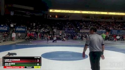 D 3 145 lbs Quarterfinal - Ian Barns, Rosepine vs Liam O`Connor, DeLaSalle