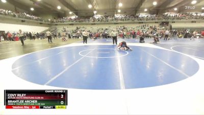 75 lbs Champ. Round 2 - Covy Riley, Butler Youth Wrestling Club-AA vs Brantlee Archer, Seneca Youth Wrestling Club-AAA