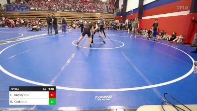 120 lbs Quarterfinal - Easton Tinsley, Bristow Youth Wrestling vs Brody Keck, R.A.W.