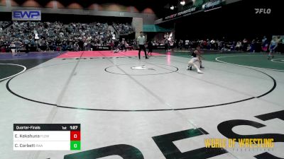 52 lbs Quarterfinal - Ehukai Kekahuna, FLOW Academy vs Cooper Corbett, Roundtree Wrestling Academy