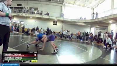 120 lbs 5th Place Match - Wendell Thomas, Warrior Nation Wrestling Club vs Sebastian Harden, Whiteland Wrestling Club