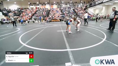 120 lbs Final - Alek Aguilar, Fort Gibson Youth Wrestling vs Luke Black, Vinita Kids Wrestling