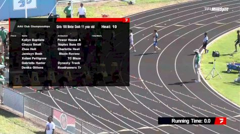 Youth Girls' 100m, Prelims 10 - Age 11