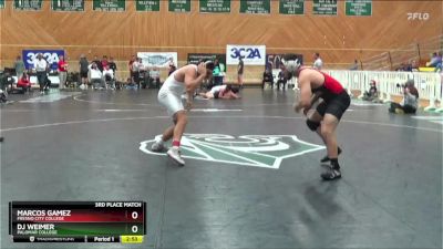 174 lbs 3rd Place Match - Marcos Gamez, Fresno City College vs DJ Weimer, Palomar College