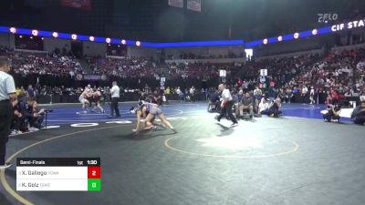 115 lbs Semifinal - Kylee Golz, Trabuco Hills vs Xiomara Gallego, Poway