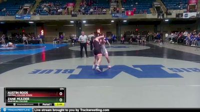 174 lbs Champ. Round 1 - Zane Mulder, Wartburg College vs Austin Roos, Central College (Iowa)