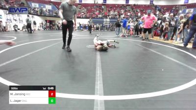 55 lbs Quarterfinal - Max Jansing, Norman Grappling Club vs Lane Jager, Carl Albert