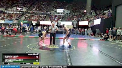 AA - 120 lbs Quarterfinal - Bladen Madel, Great Falls / MSDB vs Keyan Hernandez, Billings West