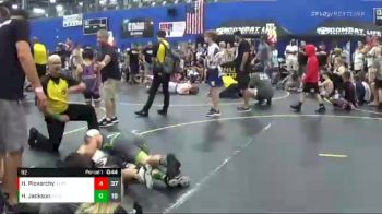 92 lbs Round 5 (6 Team) - Hayden Piovarchy, Steel Valley vs Hank Jackson, Team Gotcha