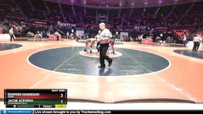 3A 182 lbs Champ. Round 1 - Jacob Acevedo, Schaumburg (H.S.) vs Shamon Handegan, Pekin