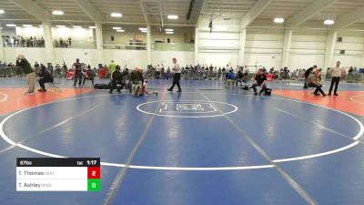 87 lbs Quarterfinal - Tylon Thomas, East Hartford Stingers vs Tj Ashley, Middlebury