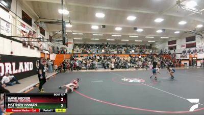 49 lbs Quarterfinal - Hawk Hecker, North Big Horn Rams vs Matthew Hansen, Powell Wrestling Club