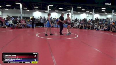 114 lbs Quarters & 1st Wb (16 Team) - Aiden Kunes, Pennsylvania Blue vs Walker Gaulrapp, Minnesota Red