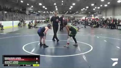 97 lbs Cons. Semi - Davaughn Lewis, Peer Pressure Elite Wrestling vs Emmett Lewis, Springport Spartans