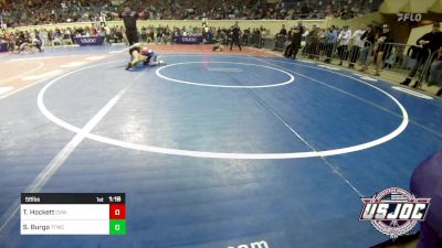 58 lbs Round Of 32 - Turk Hockett, Caney Valley Wrestling vs Savina Burgo, Team Tulsa Wrestling Club