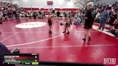 78-85 lbs Round 1 - Easton Peltier, PVBC Warriors vs Tyson Neal, Wiggins Youth Wrestling