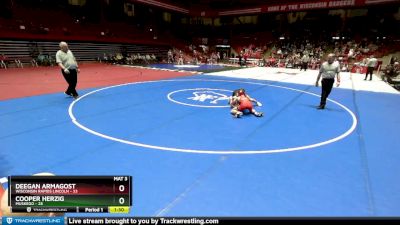 106 lbs D1 - Semi-finals (fri 7:30pm.) - Deegan Armagost, Wisconsin Rapids Lincoln vs Cooper Herzig, Muskego