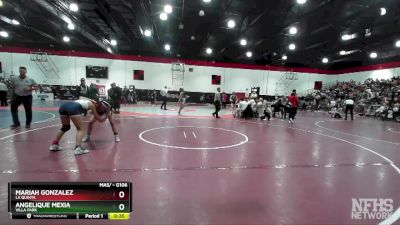 Cons. Round 2 - Angelique Mexia, Villa Park vs Mariah Gonzalez, La Quinta