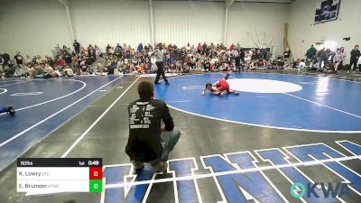 80 lbs Quarterfinal - Kayden Lowry, Grove Takedown Club vs Ella Brunson, Hilldale Youth Wrestling Club