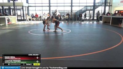 B-14 lbs Cons. Round 1 - Nash Bral, Krakow Wrestling Club vs Canton Penner, Western Dubuque Little Bobcats